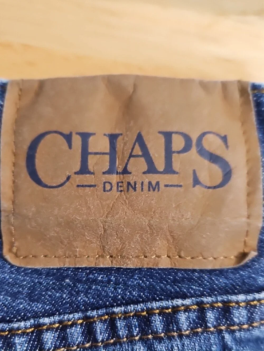 Chaps Men's Straight Fit Jeans in Dark Blue Wash